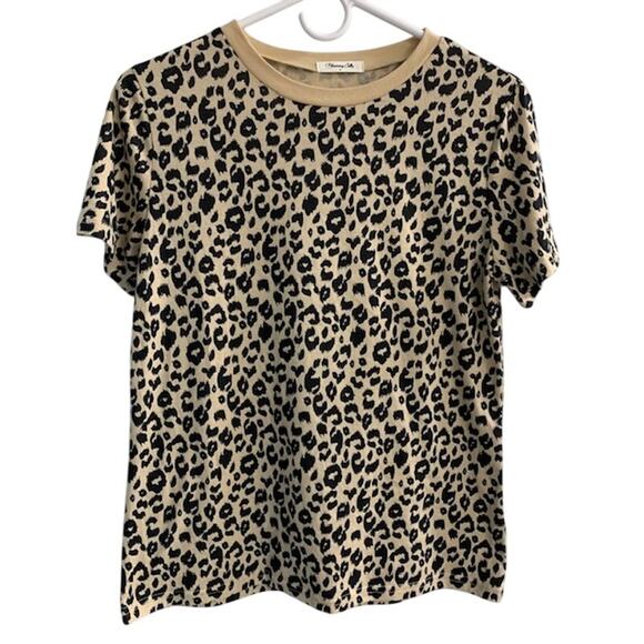 Blooming Jelly Ladies' Leopard Print T-Shirt - Size Small - Picture 1 of 4